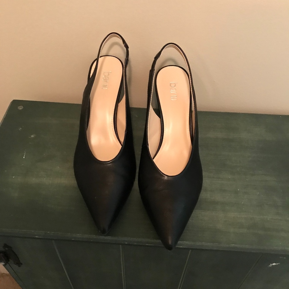 Bar III - Sling Back leather pump - Black Size 11